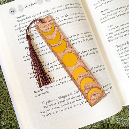 Mocha Gold Moon Phase Bookmark