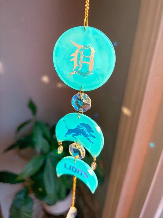 Detroit Lions Moon Sun Catcher