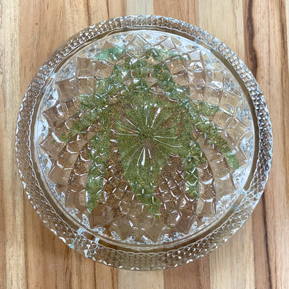 Glitter Hemp Leaf Ashtray