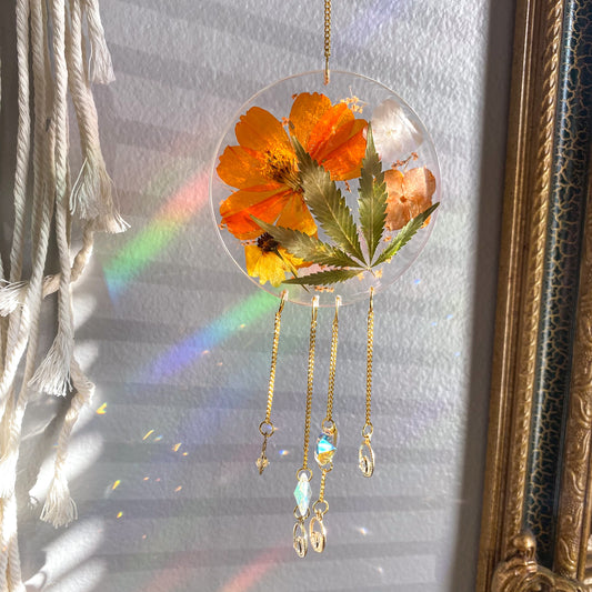 Hemp & Dried Flowers Sun Catcher