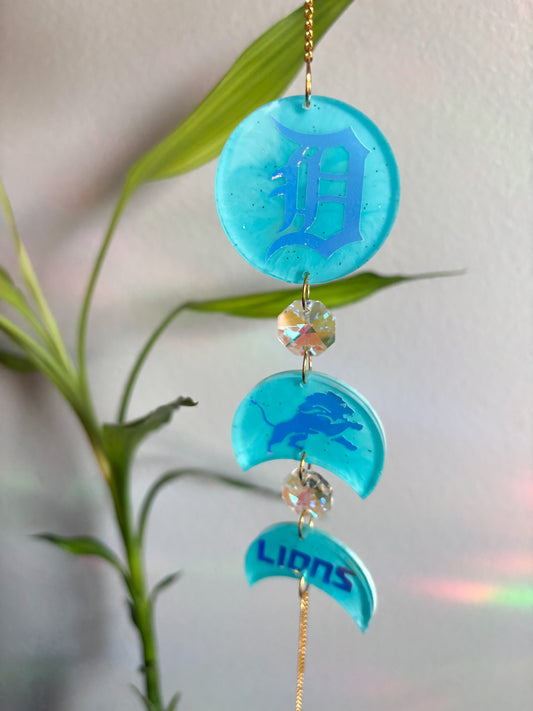 Detroit Lions Moon Phase Sun Catcher