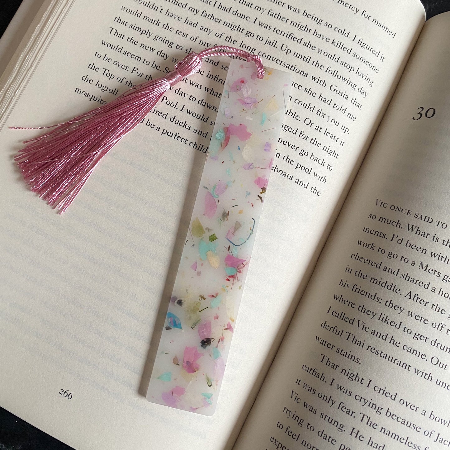 Crushed Petal Milk Bath Bookmark