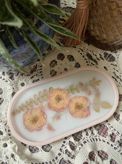 Floral trinket tray